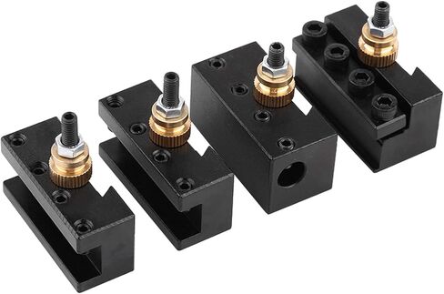 FLEXMAN Wedge Type Quick Changeover Tool Post Set, Aluminum Alloy Mini Lathe Quick Changeover Tool Post Holder Kit in Kuwait