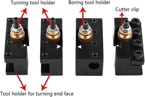 FLEXMAN Wedge Type Quick Changeover Tool Post Set, Aluminum Alloy Mini Lathe Quick Changeover Tool Post Holder Kit in Kuwait