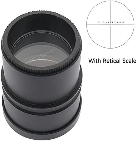 طقم مجهر WF10X/20 WF10X/22 عدسة عينية واسعة الزاوية مع محولات عدسة مجهر ميكرومتر بمقياس شبكاني (اللون: WF10X 20 Dia 30 مم) in Kuwait