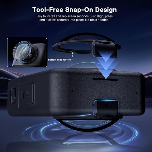 واقيات عدسات الصور من STARTRC لملحقات DJI Osmo 360، واقي عدسة PC لكاميرا Osmo 360 مقاومة للخدش/الغبار، عبوة من قطعتين in Saudi Arabia