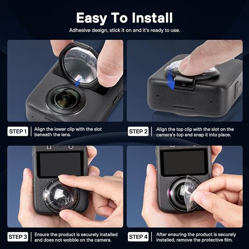 واقيات عدسات الصور من STARTRC لملحقات DJI Osmo 360، واقي عدسة PC لكاميرا Osmo 360 مقاومة للخدش/الغبار، عبوة من قطعتين in Saudi Arabia