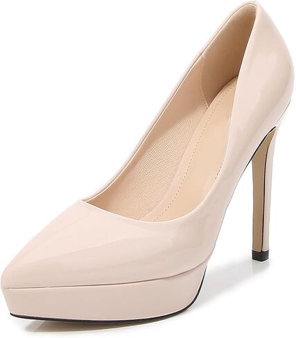 12CM/4.72IN Women's Closed Toe Platform High Heels Stiletto Dress High Heeled Wedding Party Office Pumps Shoes in Saudi Arabia