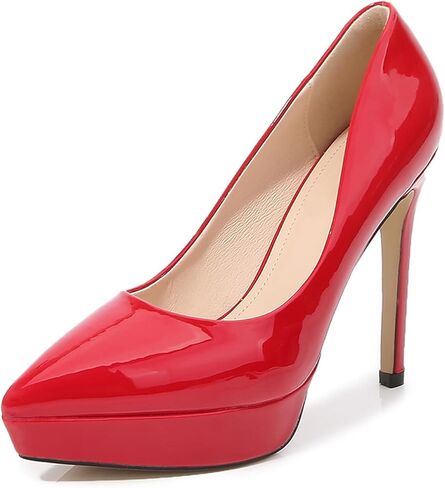 12CM/4.72IN Women's Closed Toe Platform High Heels Stiletto Dress High Heeled Wedding Party Office Pumps Shoes in Saudi Arabia