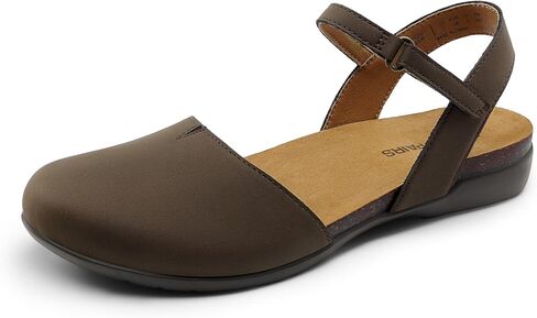 DREAM PAIRS Women's Arch Support Closed Toe Sandals | APMA Accepted Memory Foam Cork Comfort Ergonomic Footbed Summer Flat Sandals Shoes in Saudi Arabia