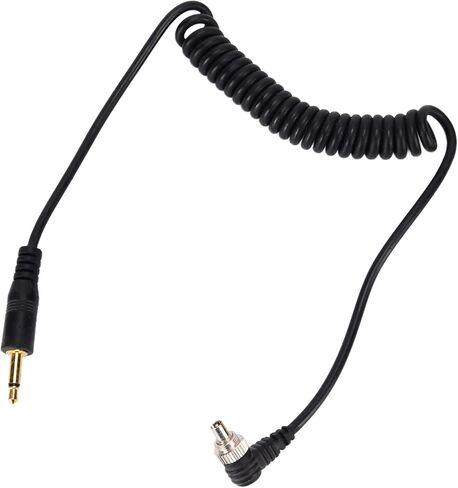 Keenso Fast Response Camera Flash Cable with Reinforced Screw Lock, 2pcs Flash PC Coiled Sync Cord, Suitable for Most Cameras in Saudi Arabia