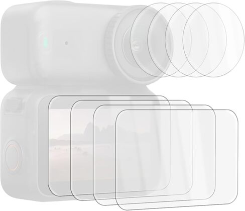 4 مجموعات من واقي الشاشة لـ Dji Osmo Nano، وواقي شاشة الكاميرا من الزجاج المقوى بصلابة 9H وطبقة حماية للعدسة وملحقات الكاميرا المضادة للخدش، حماية كاملة فائقة الدقة وخالية من الفقاعات in Kuwait
