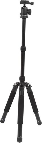 Portable Tripod for SLR and Mirrorless Camera, Aluminum Alloy, 45-150cm Height, Black - Adjustable Ball Head, Foldable Design, Stable Camera Stand for Live Streaming in Kuwait