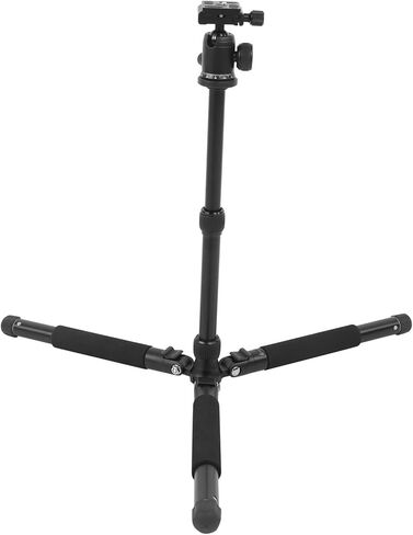 Portable Tripod for SLR and Mirrorless Camera, Aluminum Alloy, 45-150cm Height, Black - Adjustable Ball Head, Foldable Design, Stable Camera Stand for Live Streaming in Kuwait