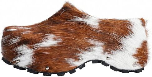 قباقيب XOBZJH فاخرة مرصعة بالفرو الحقيقي مع شعر عجل طبيعي، وبطانة جلدية، ودعم قوس من الإسفنج الذكي، وصندل من جلد البقر للنساء 2025 in Kuwait