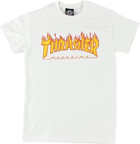 Thrasher Magazine Flame White Medium T-Shirt in Kuwait