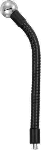 PATIKIL 7.9" Flexible Adjustable Gooseneck with 17.4mm Ball Joint Connector, 1/4"-20 UNC Male Threaded for Selfie Lights Phone Clip Bracket Tripod Stand, Black in Saudi Arabia