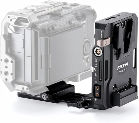 Tilta Mini PD V Mount Battery Plate with Adjustable ARCA Receiver Kit | 60W PD USB-C, P-Tap & 2-Pin Lemo Outputs | Compatible with DJI ARCA Quick Release & Camera Cages | Secure Strap Slots – Black in Saudi Arabia