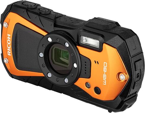 Ricoh WG-80 Rugged Waterproof Digital Camera (Black) Shockproof Freezeproof Compact Design | Full HD Video LED Macro Lights for Outdoor Travel Adventure + 64GB Card + More (12 Pc Bundle) in Kuwait