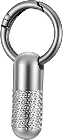 Small Pill Case Keychain Micro Keychain Pill Holder Mini Waterproof Metal Emergency Medicine Organizer Container Portable Carabiner Clip Medicine Bottle for Outdoor Camping Travel Purse Pocket in Saudi Arabia