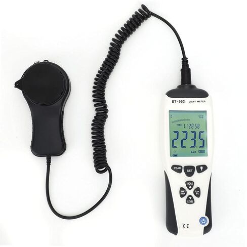 LCD Digital Light Meter Luxmeter Illuminometer Photometer Portable for Photography Studio ABS Black in Saudi Arabia