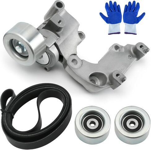 Drive Belt Tensioner and Idler Pulley Serpentine Belt Kit Compatible with Lexus IS250 ES350 Rx350 for Toyota Avalon Rav4 Sienna Camry Highlander Venza 3.5L V6 Replace 89374 7PK1550 1662031021 in Saudi Arabia