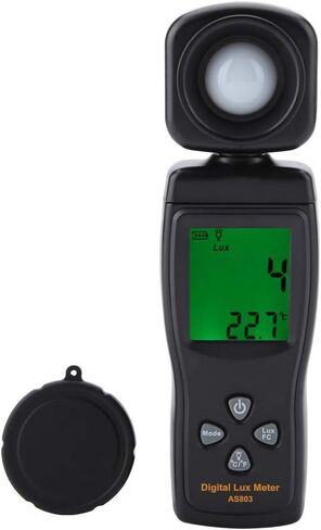 EVTSCAN الإضاءة الرقمية/مقياس الضوء، المستشعر الذكي AS803 شاشة LCD صغيرة مقياس الضوء الرقمي Luxmeter -10 ~ 50 درجة مئوية in Kuwait