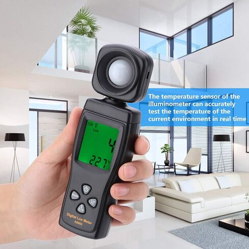 EVTSCAN الإضاءة الرقمية/مقياس الضوء، المستشعر الذكي AS803 شاشة LCD صغيرة مقياس الضوء الرقمي Luxmeter -10 ~ 50 درجة مئوية in Kuwait