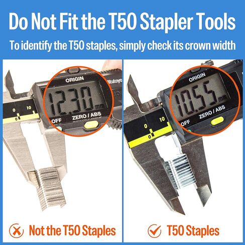 meite 20 Gauge 304 Stainless Steel Upholstery Staples, 1/2-Inch Crown with 3/8-Inch Leg Length, Heavy Duty Staples for Construction, Furniture, Crafts & DIY Projects (1 Box) in Saudi Arabia