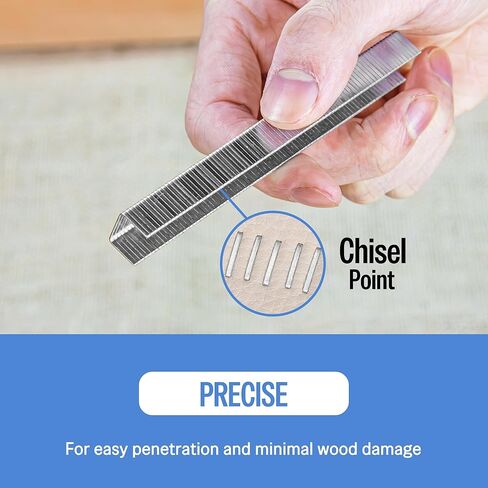 meite 20 Gauge 304 Stainless Steel Upholstery Staples, 1/2-Inch Crown with 3/8-Inch Leg Length, Heavy Duty Staples for Construction, Furniture, Crafts & DIY Projects (1 Box) in Saudi Arabia