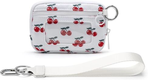 محفظة معصم مزدوجة للنساء ، محفظة كروسة متقلب مع 4 سستة محفظة معصم نايلون مع نافذة معرف in Kuwait