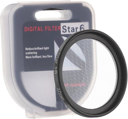 Patikil 43mm Filter ، 8 Points Starburst Len Filter Filter Effect Twinkle Effect Ultra Slim Optical Lens for Nikon و DSLR Cameras Other ، Black in Saudi Arabia