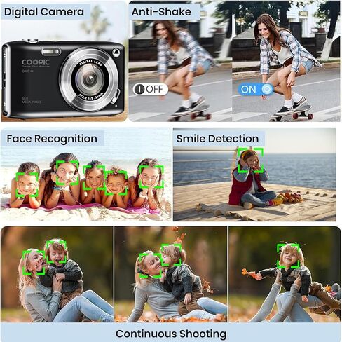 C600 HD Digital Camera with 32GB TF Card, 58MP, 4K Video, Ideal for Travel, Vlogging, and Creative Photography in Saudi Arabia