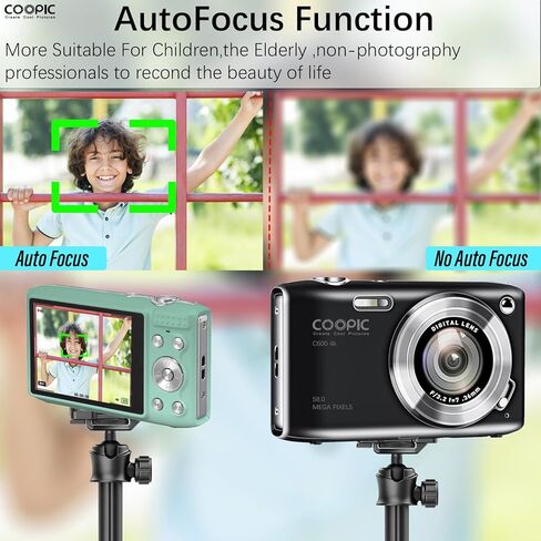 C600 HD Digital Camera with 32GB TF Card, 58MP, 4K Video, Ideal for Travel, Vlogging, and Creative Photography in Saudi Arabia