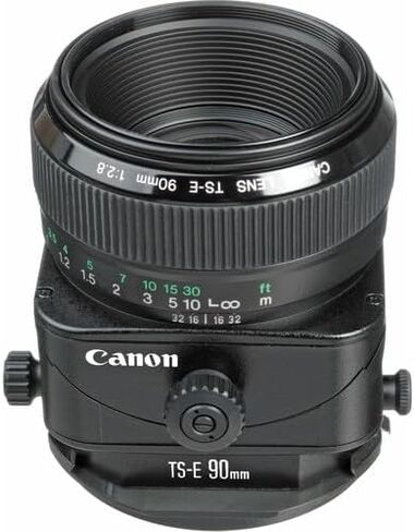 عدسة Canon TS-E مقاس 90 مم f/2.8 قابلة للإمالة | التحكم في المنظور مع التركيز اليدوي والعمق الإبداعي للمجال | رائعة للهندسة المعمارية والتصوير الفوتوغرافي في الاستوديو (2544A003) + حقيبة كتف + بطاقة سعة 64 جيجابايت in Kuwait