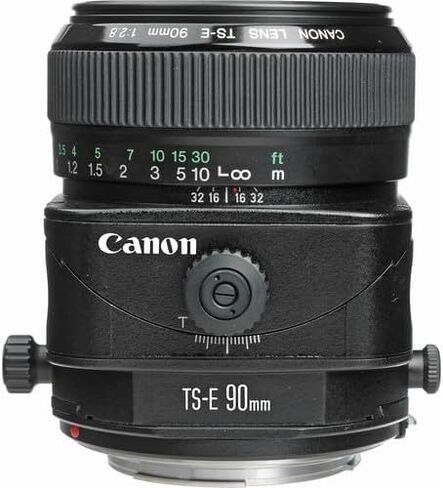 عدسة Canon TS-E مقاس 90 مم f/2.8 قابلة للإمالة | التحكم في المنظور مع التركيز اليدوي والعمق الإبداعي للمجال | رائعة للهندسة المعمارية والتصوير الفوتوغرافي في الاستوديو (2544A003) + حقيبة كتف + بطاقة سعة 64 جيجابايت in Kuwait