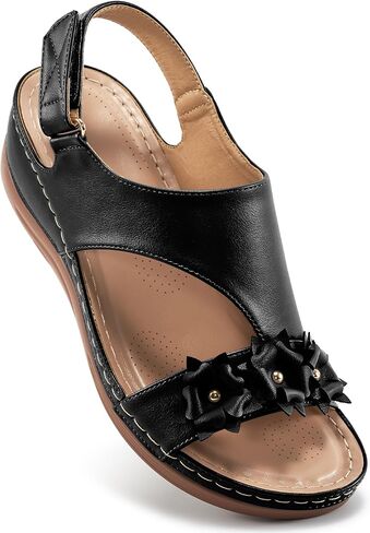 Reimferce Dressy Wedge Sandals for Women: Comfortable Casual Walking Wedges for Party Vacation Birthday Wedding Indoor for Home House Office in Saudi Arabia