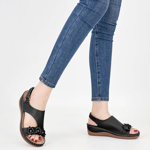 Reimferce Dressy Wedge Sandals for Women: Comfortable Casual Walking Wedges for Party Vacation Birthday Wedding Indoor for Home House Office in Saudi Arabia