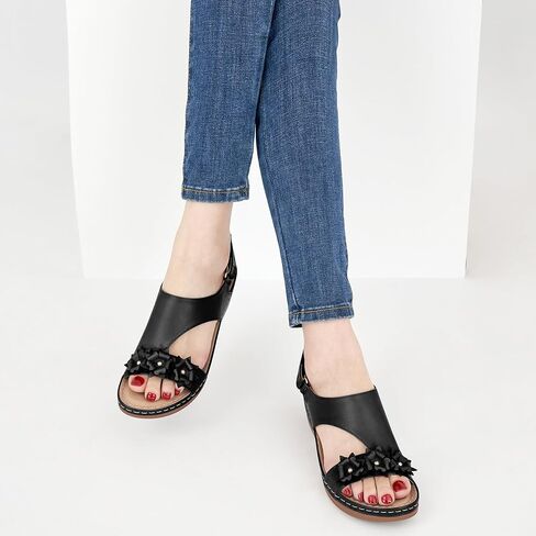 Reimferce Dressy Wedge Sandals for Women: Comfortable Casual Walking Wedges for Party Vacation Birthday Wedding Indoor for Home House Office in Saudi Arabia