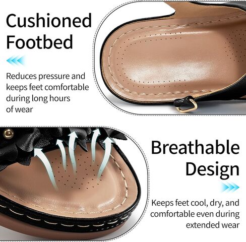 Reimferce Dressy Wedge Sandals for Women: Comfortable Casual Walking Wedges for Party Vacation Birthday Wedding Indoor for Home House Office in Saudi Arabia