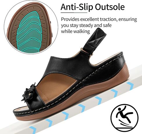 Reimferce Dressy Wedge Sandals for Women: Comfortable Casual Walking Wedges for Party Vacation Birthday Wedding Indoor for Home House Office in Saudi Arabia