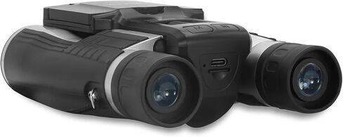 مناظير رقمية Minolta 12x32 - كاميرا فيديو 4K UHD، التقاط صور بدقة 48 ميجابكسل، تكبير رقمي 8X، شاشة IPS مضادة للوهج، بصريات مقاومة للضباب، مدمجة، مثالية لمراقبة الطيور والصيد أثناء السفر + الحزام in Kuwait