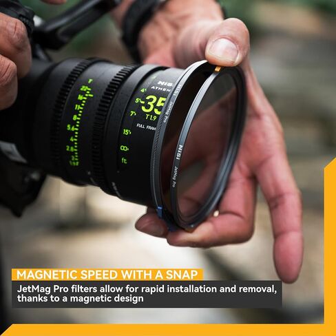 NiSi - JetMag Pro 82MAG True Color CPL Filter, Magnetic Circular Polarizing Lens Filter - Nano Coated Optical Glass, Ultra-Slim Aluminum Frame, Anti-Glare, Color-Accurate - Lens Adapter Ring Required in Saudi Arabia