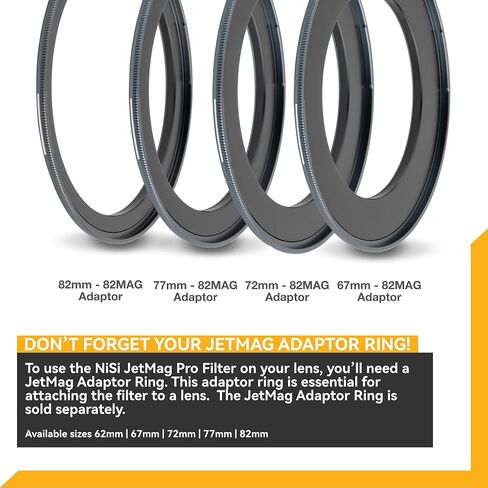 NiSi - JetMag Pro 82MAG True Color CPL Filter, Magnetic Circular Polarizing Lens Filter - Nano Coated Optical Glass, Ultra-Slim Aluminum Frame, Anti-Glare, Color-Accurate - Lens Adapter Ring Required in Saudi Arabia
