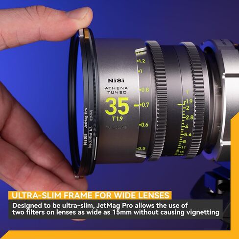 NiSi - JetMag Pro 82MAG True Color CPL Filter, Magnetic Circular Polarizing Lens Filter - Nano Coated Optical Glass, Ultra-Slim Aluminum Frame, Anti-Glare, Color-Accurate - Lens Adapter Ring Required in Saudi Arabia