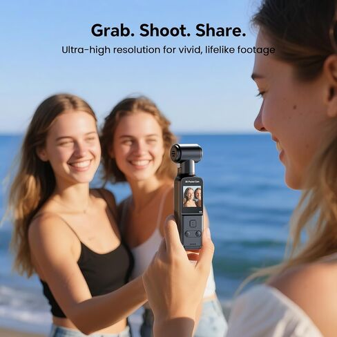 BOBLOV KJ25 1080P Body Cam, 3000mAh with 10-13Hrs Recording and 5K Body Camera with Microphone, W5 Vlogging Camera, 5K/15FPS and 4K/60FPS with 270° Rotating Lens, External Mic Support, Clip/Strap Opti in Saudi Arabia