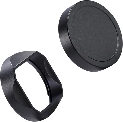 Metal Square Lens Hood (with Cover) Compatible with for Voigtlander NOKTON 35mm f1.4，40mm f1.4，50mm f1.5 Replace LH-6 (Aluminum Alloy-Silver) in Saudi Arabia