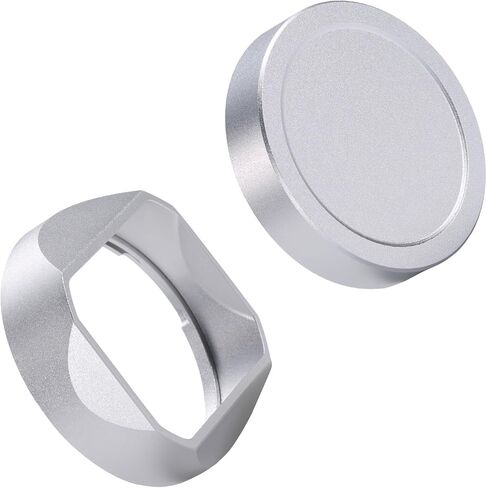 Hood Metal Square Lens (مع غطاء) متوافق مع Voigtlander Nokton 35mm F1.4，40mm F1.4，50mm F1.5 استبدال LH-6 (سبيكة الألومنيوم-الأزرق) in Kuwait
