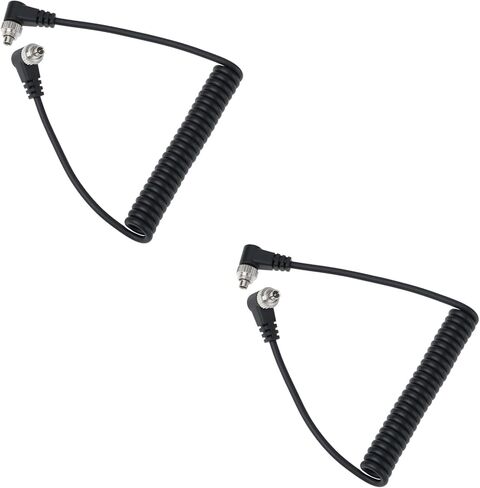 2Pcs PC Flash Cable Spiral Cable Up 30-100cm for Connecting The Camera and Flash in Saudi Arabia