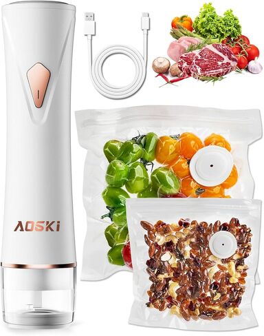 Vacuum Sealer Machine for Food Storage: Compact Food Sealer Saver 5X Fresh Longer, Handheld Detachable Water Tank, 10 PCS Vacuum Seal Bags for Kitchen Fridge Travel Seal Meal Mothers Day Gift For Wife in Kuwait