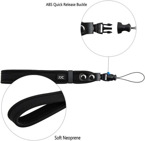 JJC Metal Thumb Up Grip with Camera Wrist Strap, Soft Neoprene Hand Strap for Ricoh GR IV GRIV GR4 Digital Camera in Saudi Arabia