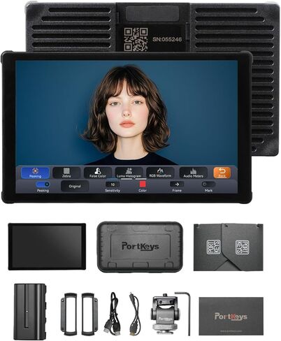 شاشة كاميرا Portkeys PT5 III 5.4 بوصة 800nits مع منفذ USB 3.0 من النوع C يدعم الشكل الموجي، الرسم البياني، الذروة، اللون الزائف، وظيفة LUT ثلاثية الأبعاد لكاميرا الفيديو DSLR مع بطارية NP-F550 in Saudi Arabia