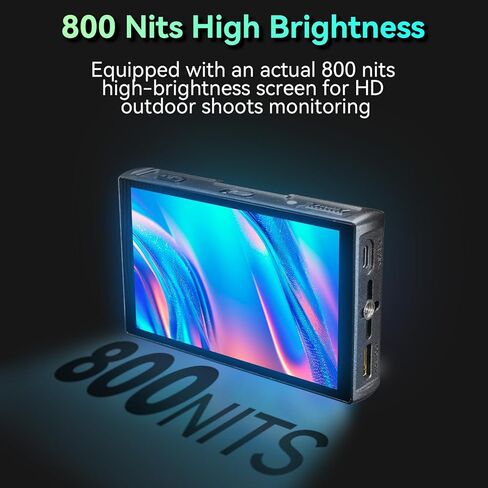 شاشة كاميرا Portkeys PT5 III 5.4 بوصة 800nits مع منفذ USB 3.0 من النوع C يدعم الشكل الموجي، الرسم البياني، الذروة، اللون الزائف، وظيفة LUT ثلاثية الأبعاد لكاميرا الفيديو DSLR مع بطارية NP-F550 in Saudi Arabia