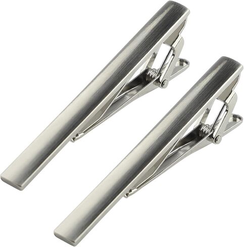Roctee 2pcs مشبك شريط التعادل السوداء 2.4 بوصة ، Tand Tand للرجال دبابيس مقاطع مقاطع العنق قرص مقطع مقرصة لعلاقات عادية الحجم العادية للرجال مجموعة ملحقات أزياء المجوهرات تصاميم المجوهرات in Kuwait