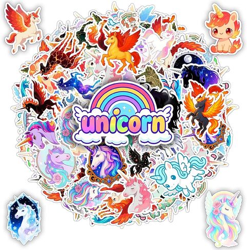108 PCS Magic Phoenix Sticker Fire ، Dark ، Lighting ، Ice ، Water Chibi Stickers Vinyl Finprack in Kuwait