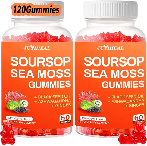 17-in-1 Soursop Detox Liquid Drop ، 1900mg Soursop Bitters Liquid مع الفحم المنشط والزيوليت والطين البنتونيت ، شلوريلا ، prebiotics لأمعاء الكبد الهضمي إزالة السموم من المناعة in Kuwait
